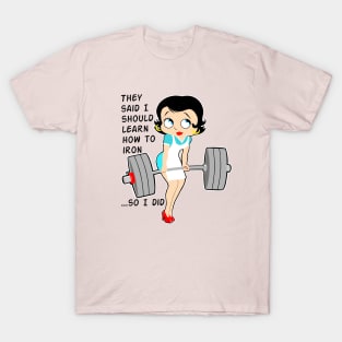 Fitness girl, Girls who lift, barbell girl, weightlifting girl T-Shirt